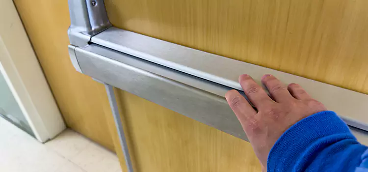 Installing a Push Bar on a Door Lisle